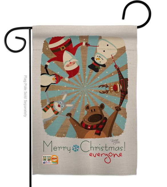 Everyone's Xmas - Christmas Winter Vertical Impressions Decorative Flags HG114109 Made In USA