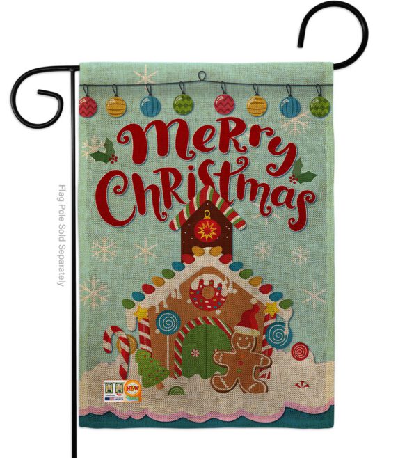 Christmas Gingerbread House - Christmas Winter Vertical Impressions Decorative Flags HG114151 Made In USA - Image 8