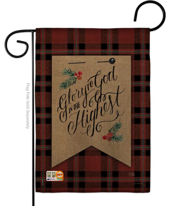 Glory to God - Christmas Winter Vertical Impressions Decorative Flags HG114168 Made In USA - Image 8