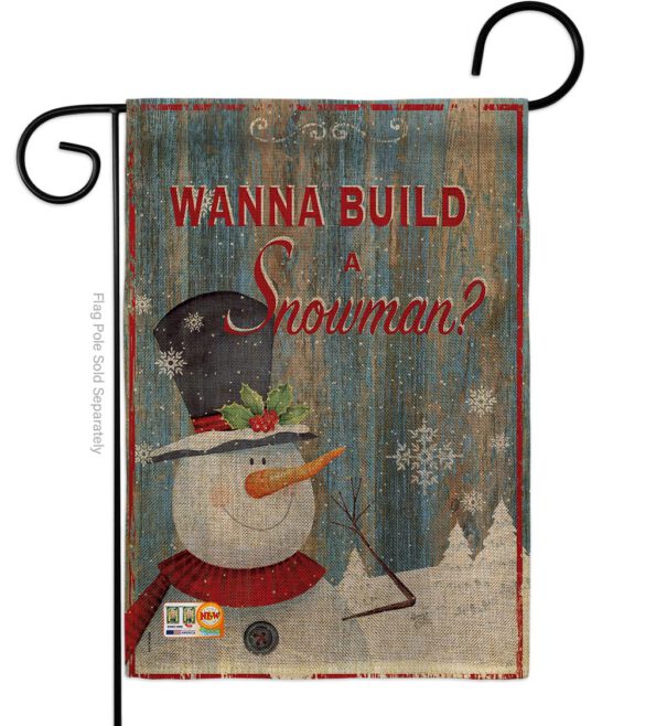 Build a Snowman - Christmas Winter Vertical Impressions Decorative Flags HG114176 Made In USA - Image 8