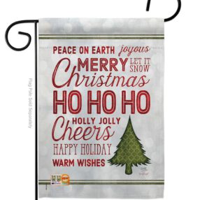 Christmas Wishes Words - Christmas Winter Vertical Impressions Decorative Flags HG114178 Made In USA