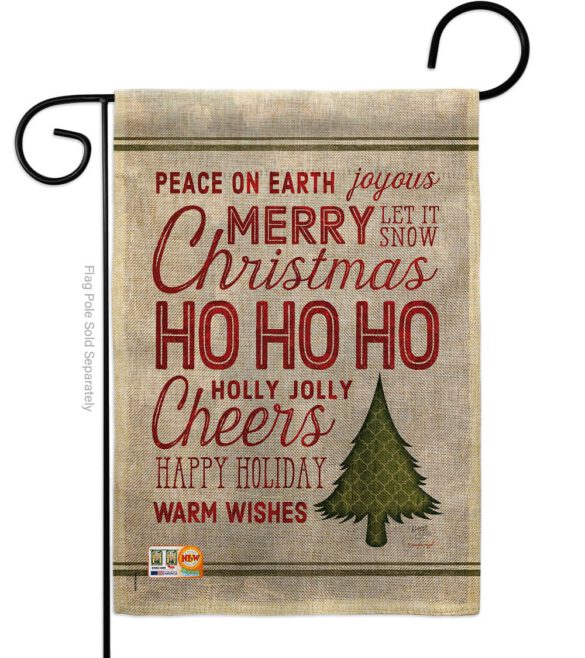 Christmas Wishes Words - Christmas Winter Vertical Impressions Decorative Flags HG114178 Made In USA - Image 8