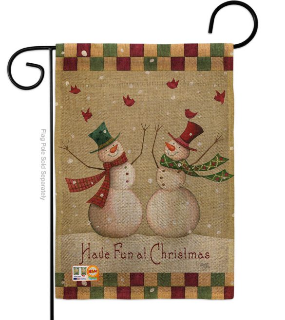 Have Fun at Christmas - Christmas Winter Vertical Impressions Decorative Flags HG114187 Made In USA - Image 8