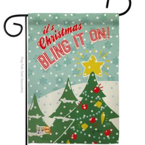 Christmas Bling It On - Christmas Winter Vertical Impressions Decorative Flags HG114196 Made In USA