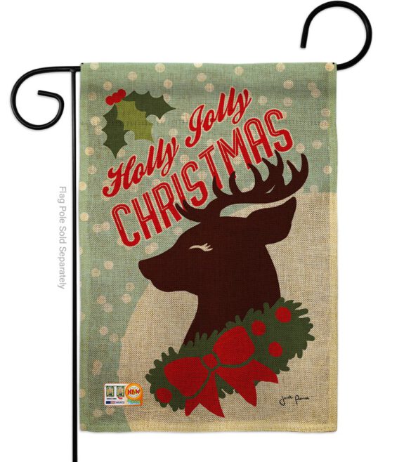 Holly Jolly Christmas - Christmas Winter Vertical Impressions Decorative Flags HG114197 Made In USA - Image 8