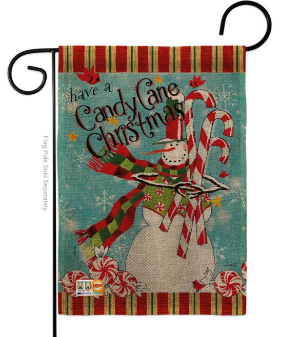 Candy Cane Christmas - Christmas Winter Vertical Impressions Decorative Flags HG114205 Made In USA - Image 8