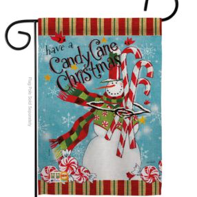Candy Cane Christmas - Christmas Winter Vertical Impressions Decorative Flags HG114205 Made In USA