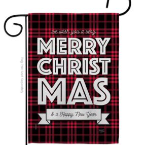 Buffalo Plaid Christmas - Christmas Winter Vertical Impressions Decorative Flags HG114224 Made In USA
