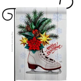 Christmas Skates - Christmas Winter Vertical Impressions Decorative Flags HG114245 Made In USA