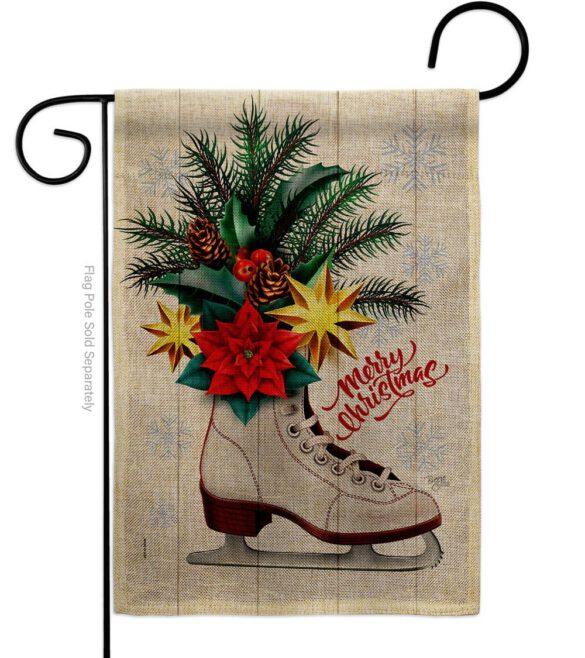 Christmas Skates - Christmas Winter Vertical Impressions Decorative Flags HG114245 Made In USA - Image 13