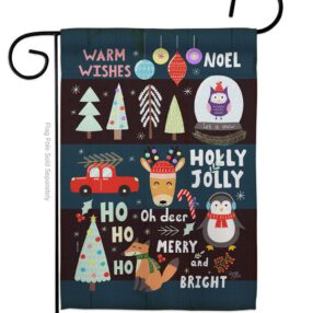 Christmas Gathering - Christmas Winter Vertical Impressions Decorative Flags HG114253 Made In USA