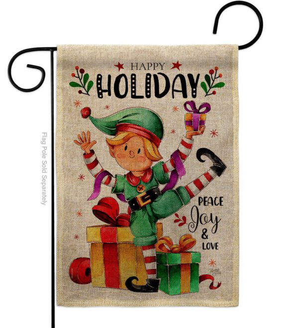 Elf Holiday - Christmas Winter Vertical Impressions Decorative Flags HG120019 Made In USA - Image 13