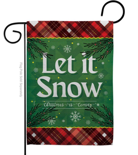 Christmas Snow - Christmas Winter Vertical Impressions Decorative Flags HG120281 Made In USA