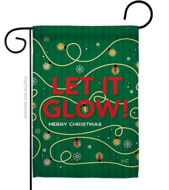 Christmas Glow - Christmas Winter Vertical Impressions Decorative Flags HG130432 Made In USA