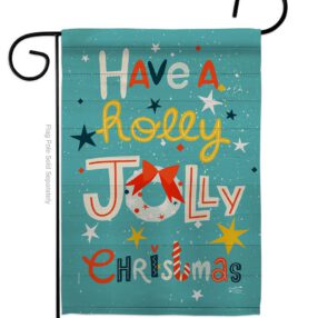 Holly Jolly - Christmas Winter Vertical Impressions Decorative Flags HG137354 Made In USA