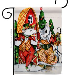 Holiday Mouses - Christmas Winter Vertical Impressions Decorative Flags HG137619 Made In USA