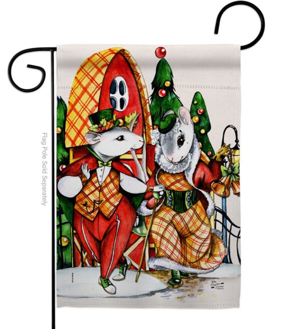 Holiday Mouses - Christmas Winter Vertical Impressions Decorative Flags HG137619 Made In USA