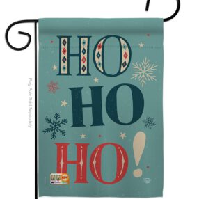 Ho Ho Ho - Christmas Winter Vertical Impressions Decorative Flags HG192051 Made In USA