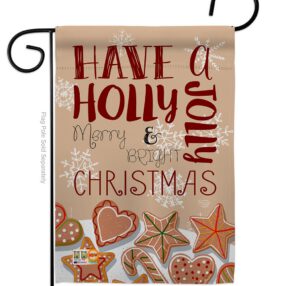Have A Holly Jolly - Christmas Winter Vertical Impressions Decorative Flags HG192128 Made In USA
