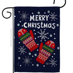 Christmas Mitten - Christmas Winter Vertical Impressions Decorative Flags HG192226 Made In USA