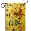 Golden Christmas - Christmas Winter Vertical Impressions Decorative Flags HG192250 Made In USA