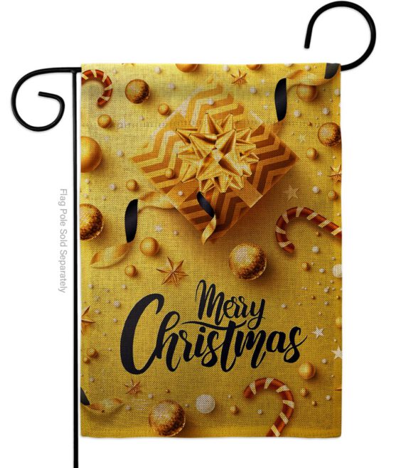 Golden Christmas - Christmas Winter Vertical Impressions Decorative Flags HG192250 Made In USA - Image 11
