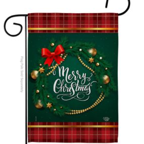 Christmas Wreath - Christmas Winter Vertical Impressions Decorative Flags HG192269 Made In USA