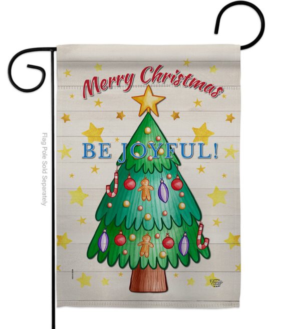 Be Joyful - Christmas Winter Vertical Impressions Decorative Flags HG192296 Made In USA - Image 2
