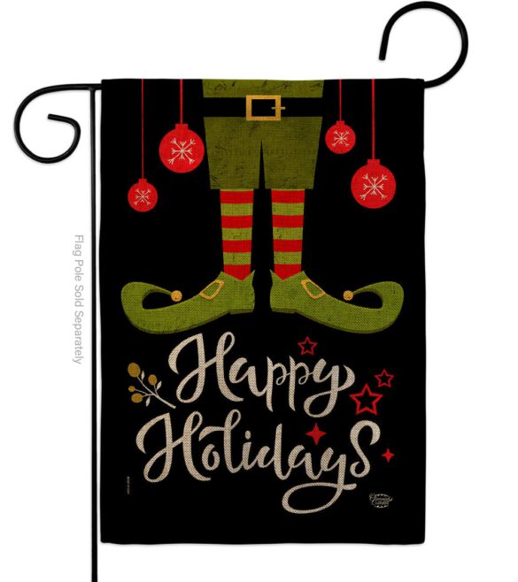 Elf Happy Holidays - Christmas Winter Vertical Impressions Decorative Flags HG192307 Made In USA - Image 11