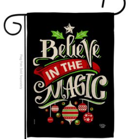 Believe The Magic - Christmas Winter Vertical Impressions Decorative Flags HG192359 Made In USA