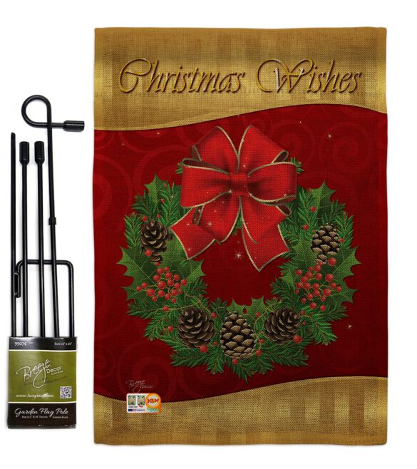 Christmas Wishes - Christmas Winter Vertical Impressions Decorative Flags HG114078 Imported - Image 9