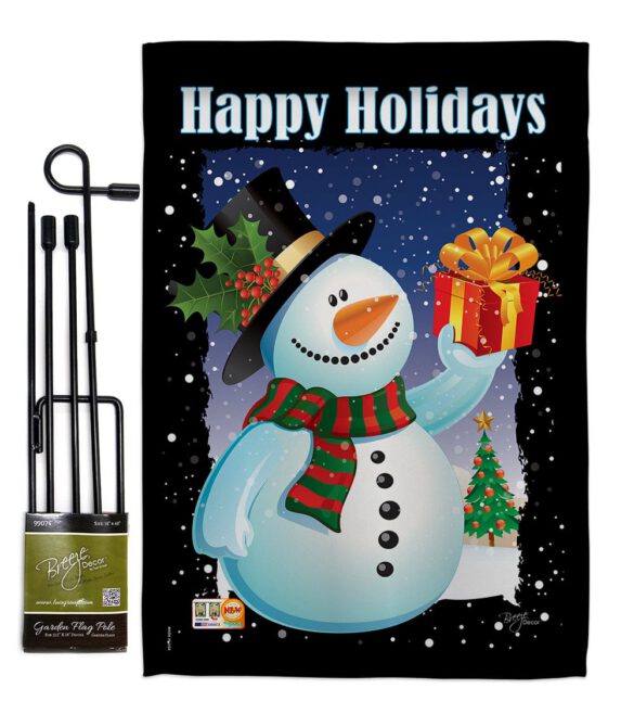 Holiday Snowman - Christmas Winter Vertical Impressions Decorative Flags HG114080 Made In USA - Image 4