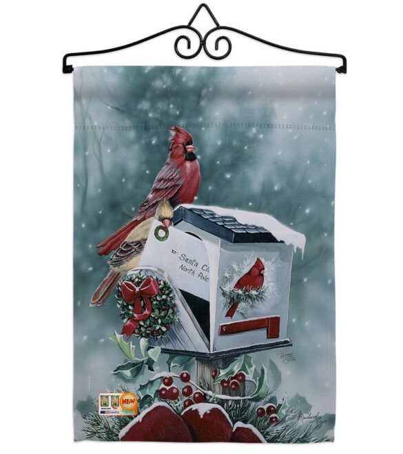 Christmas Cardinals - Christmas Winter Vertical Impressions Decorative Flags HG114096 Made In USA - Image 7