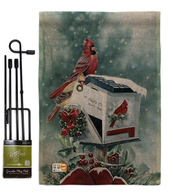 Christmas Cardinals - Christmas Winter Vertical Impressions Decorative Flags HG114096 Made In USA - Image 9