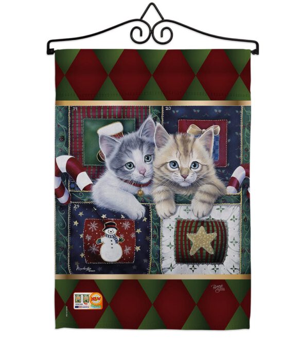 Christmas Calendar Kittens - Christmas Winter Vertical Impressions Decorative Flags HG114097 Made In USA - Image 7
