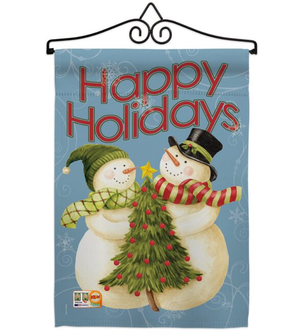 Happy Holidays Tree - Christmas Winter Vertical Impressions Decorative Flags HG114102 Made In USA - Image 7