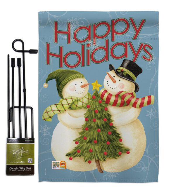 Happy Holidays Tree - Christmas Winter Vertical Impressions Decorative Flags HG114102 Made In USA - Image 4