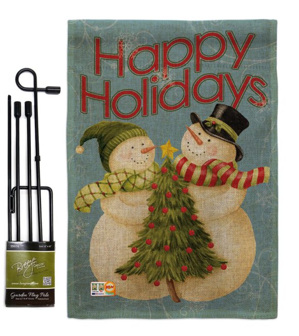 Happy Holidays Tree - Christmas Winter Vertical Impressions Decorative Flags HG114102 Made In USA - Image 9