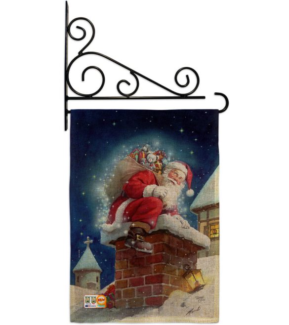 Chimney Santa - Christmas Winter Vertical Impressions Decorative Flags HG114106 Made In USA - Image 12