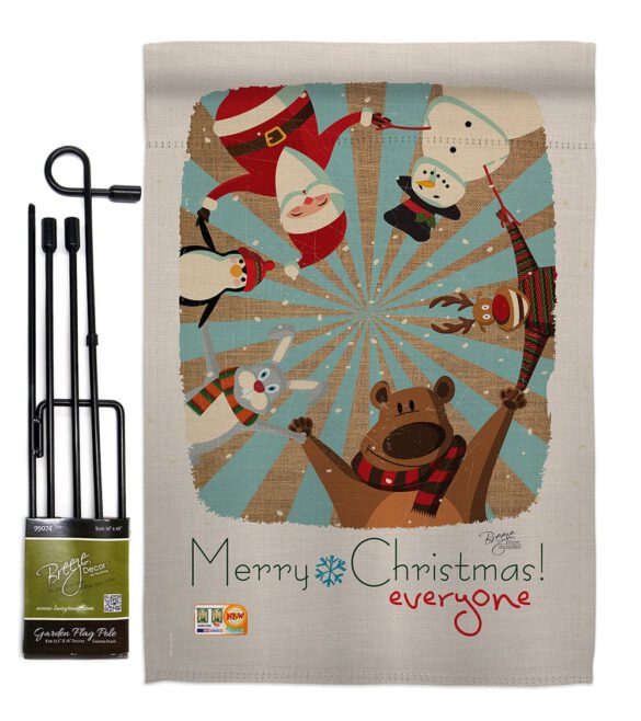 Everyone's Xmas - Christmas Winter Vertical Impressions Decorative Flags HG114109 Made In USA - Image 4