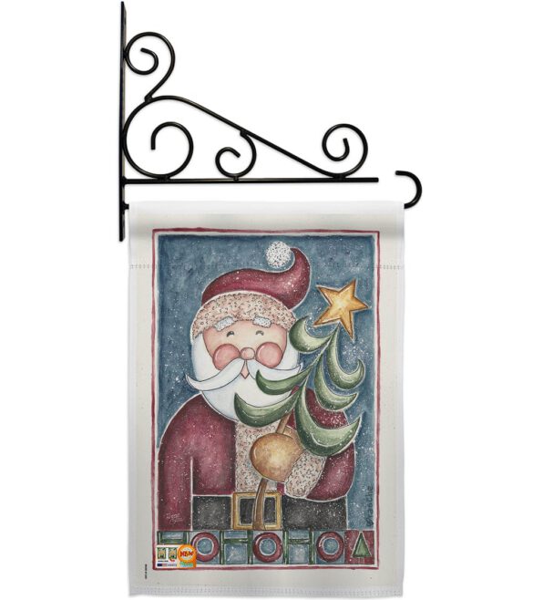 HoHoHo Santa Tree - Christmas Winter Vertical Impressions Decorative Flags HG114127 Made In USA - Image 11