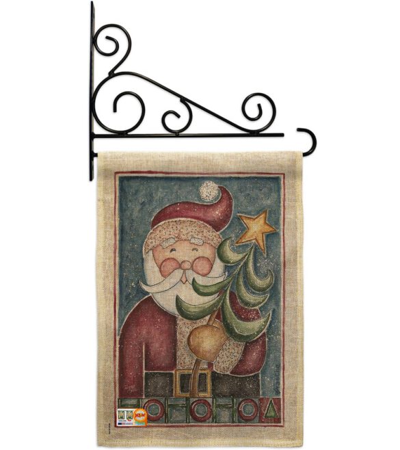HoHoHo Santa Tree - Christmas Winter Vertical Impressions Decorative Flags HG114127 Made In USA - Image 12