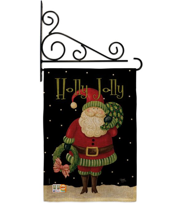 Holly Jolly Santa - Christmas Winter Vertical Impressions Decorative Flags HG114139 Made In USA - Image 12