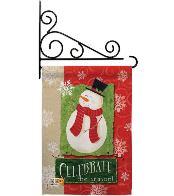 Celebrate the Season Snowman - Christmas Winter Vertical Impressions Decorative Flags HG114140 Made In USA - Image 11