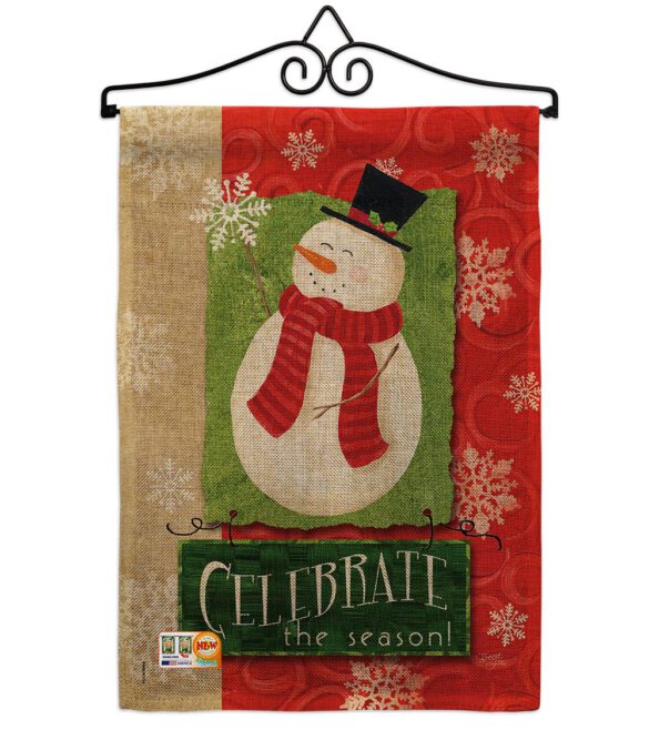 Celebrate the Season Snowman - Christmas Winter Vertical Impressions Decorative Flags HG114140 Made In USA - Image 10