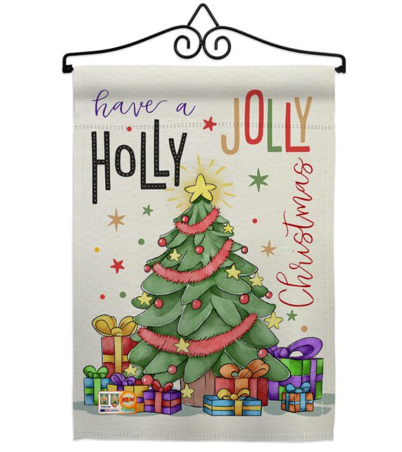 A Holly Jolly Christmas - Christmas Winter Vertical Impressions Decorative Flags HG114150 Made In USA - Image 8