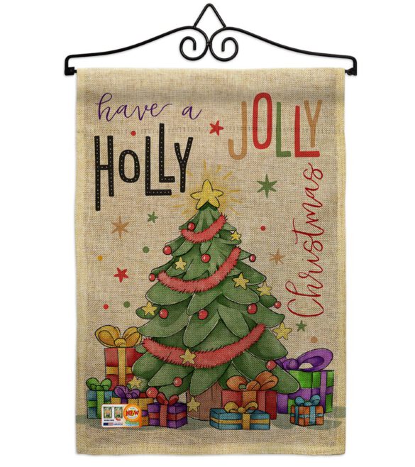 A Holly Jolly Christmas - Christmas Winter Vertical Impressions Decorative Flags HG114150 Made In USA - Image 11