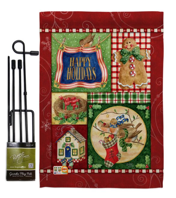 Happy Holiday Gingerbread - Christmas Winter Vertical Impressions Decorative Flags HG114162 Made In USA - Image 4