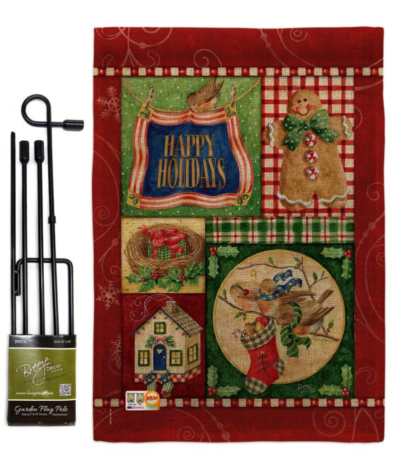 Happy Holiday Gingerbread - Christmas Winter Vertical Impressions Decorative Flags HG114162 Made In USA - Image 9