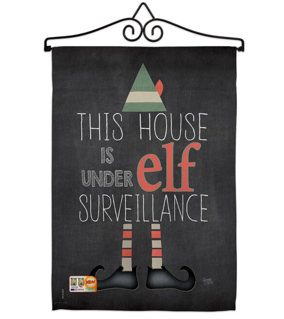 Elf Surveillance - Christmas Winter Vertical Impressions Decorative Flags HG114166 Made In USA - Image 7